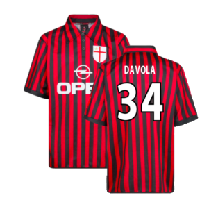 AC Milan 2000 Centenary Retro Football Shirt (Davola 34)