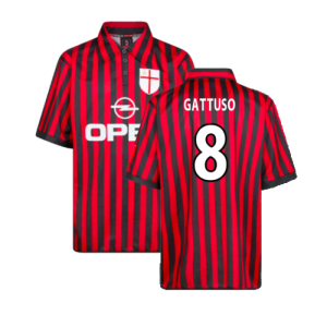 AC Milan 2000 Centenary Retro Football Shirt (Gattuso 8)