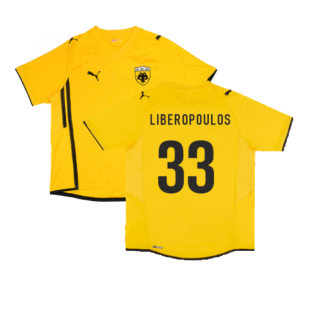 AEK Athens 2009-10 Home Shirt ((Excellent) XL) (Liberopoulos 33)