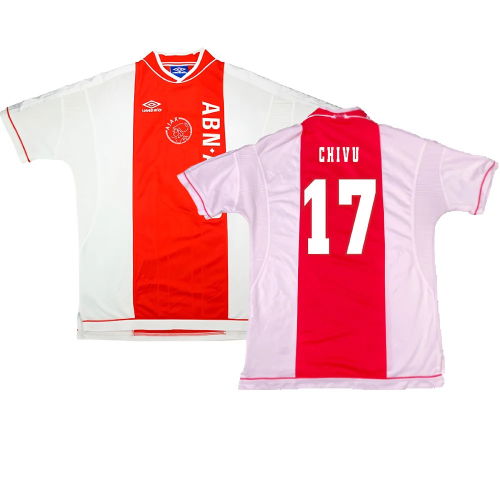 Ajax 1999-00 Home Shirt ((Excellent) M) (Chivu 17)