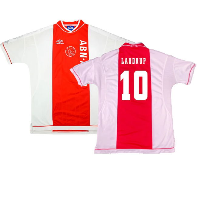 Ajax 1999-00 Home Shirt ((Excellent) M) (Laudrup 10)