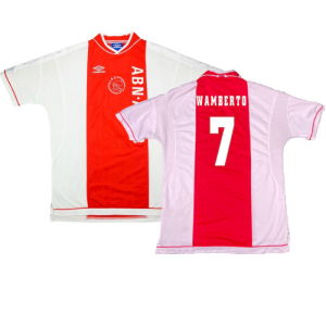 Ajax 1999-00 Home Shirt ((Excellent) M) (Wamberto 7)