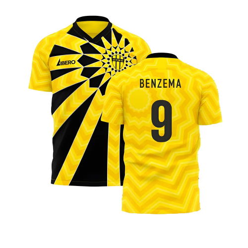 Al-Ittihad 2025-2026 Home Concept Football Kit (Libero) - Kids (Long Sleeve) (Benzema 9)