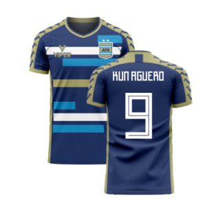 Argentina 2023-2024 Away Concept Football Kit (Viper) (KUN AGUERO 9)