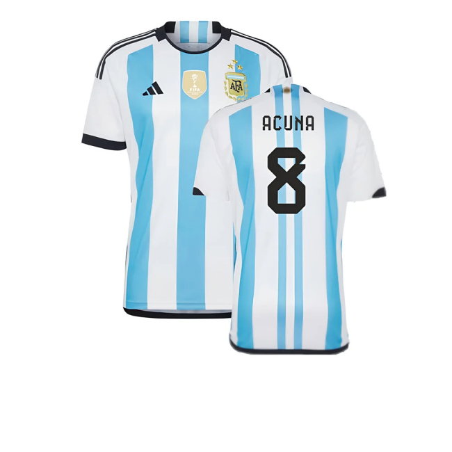 Argentina 2022 World Cup Winners Home Shirt (ACUNA 8)