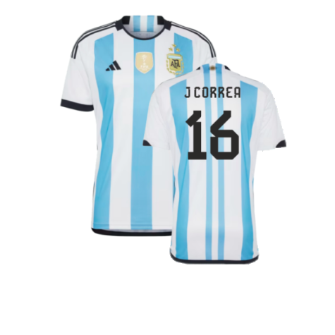 Argentina 2022 World Cup Winners Home Shirt (J CORREA 16)