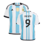 Argentina 2022 World Cup Winners Home Shirt - Kids (CRESPO 9)
