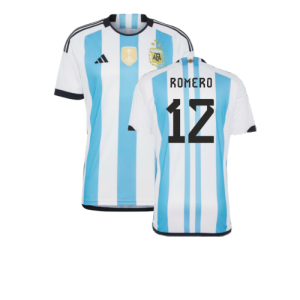 Argentina 2022 World Cup Winners Home Shirt (ROMERO 12)