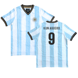 Argentina El Sol Albiceleste Home Shirt (KUN AGUERO 9)