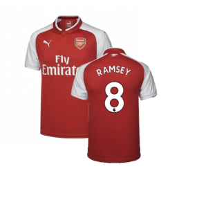 Arsenal 2017-18 Home Shirt ((Excellent) M) (Ramsey 8)