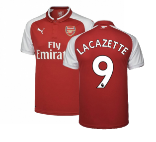 Arsenal 2017-18 Home Shirt ((Excellent) S) (Lacazette 9)