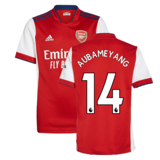 Arsenal 2021-2022 Home Shirt (Kids) (AUBAMEYANG 14)