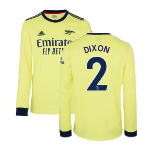 Arsenal 2021-2022 Long Sleeve Away Shirt (DIXON 2)
