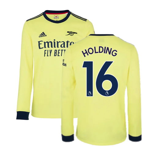 Arsenal 2021-2022 Long Sleeve Away Shirt (HOLDING 16)