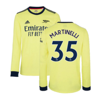 Arsenal 2021-2022 Long Sleeve Away Shirt (MARTINELLI 35)