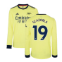 Arsenal 2021-2022 Long Sleeve Away Shirt (S CAZORLA 19)