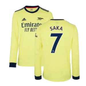 Arsenal 2021-2022 Long Sleeve Away Shirt (SAKA 7)