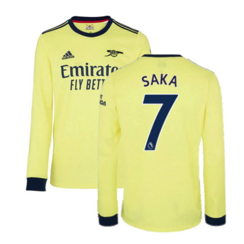 Arsenal 2021-2022 Long Sleeve Away Shirt (SAKA 7)