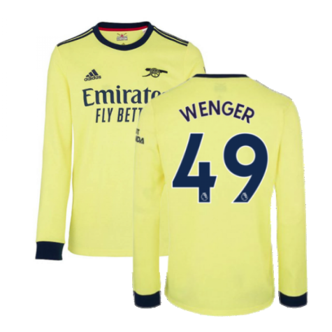 Arsenal 2021-2022 Long Sleeve Away Shirt (WENGER 49)