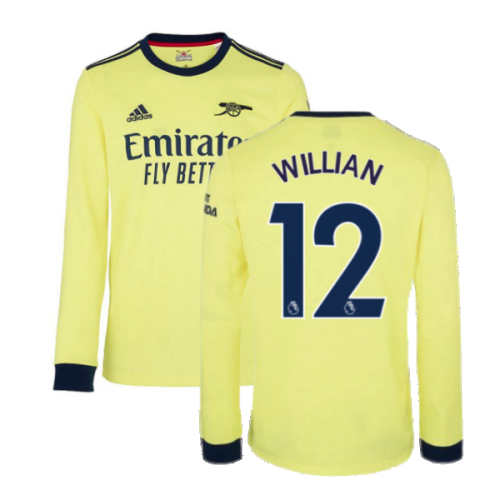 Arsenal 2021-2022 Long Sleeve Away Shirt (WILLIAN 12)