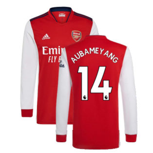 Arsenal 2021-2022 Long Sleeve Home Shirt (AUBAMEYANG 14)