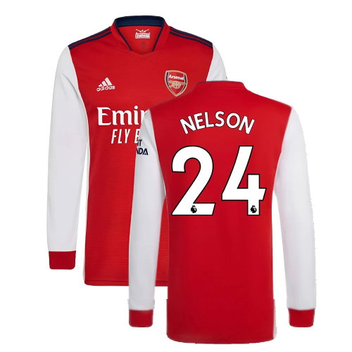 Arsenal 2021-2022 Long Sleeve Home Shirt (NELSON 24)