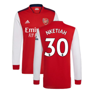 Arsenal 2021-2022 Long Sleeve Home Shirt (NKETIAH 30)