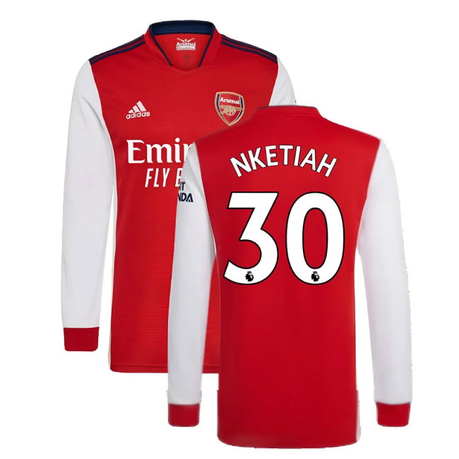 Arsenal 2021-2022 Long Sleeve Home Shirt (NKETIAH 30)