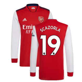 Arsenal 2021-2022 Long Sleeve Home Shirt (S CAZORLA 19)