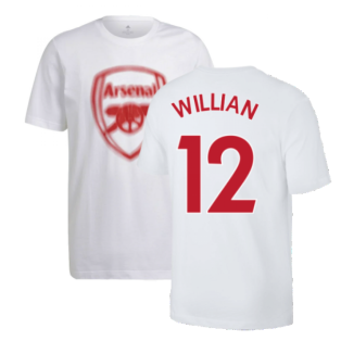 Arsenal 2021-2022 Tee (White) (WILLIAN 12)