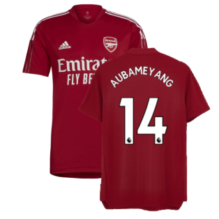Arsenal 2021-2022 Training Shirt (Active Maroon) (AUBAMEYANG 14)