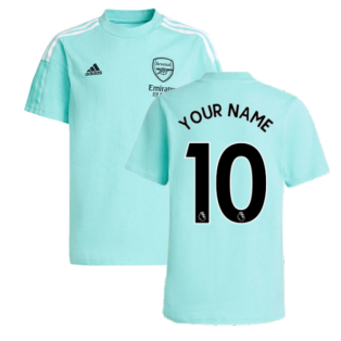 Arsenal 2021-2022 Training Tee (Acid Mint) (Your Name)