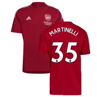 Arsenal 2021-2022 Training Tee (Active Maroon) (MARTINELLI 35)