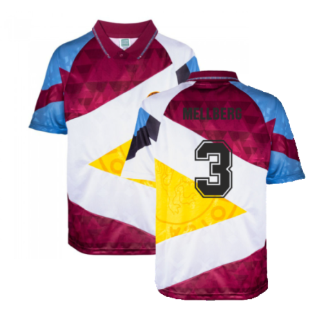 Aston Villa 1990 Mash Up Retro Football Shirt (Mellberg 3)