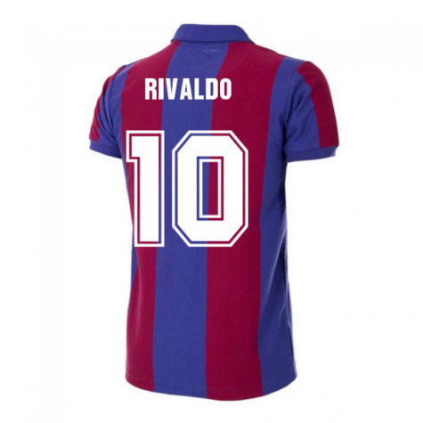 Barcelona 1980-1981 Retro Football Shirt (RIVALDO 10)