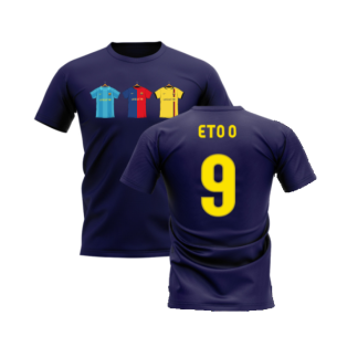 Barcelona 2008-2009 Retro Shirt T-shirt (Navy) (Eto O 9)