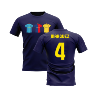Barcelona 2008-2009 Retro Shirt T-shirt (Navy) (Marquez 4)