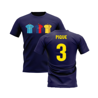 Barcelona 2008-2009 Retro Shirt T-shirt (Navy) (Pique 3)