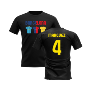 Barcelona 2008-2009 Retro Shirt T-shirt - Text (Black) (Marquez 4)