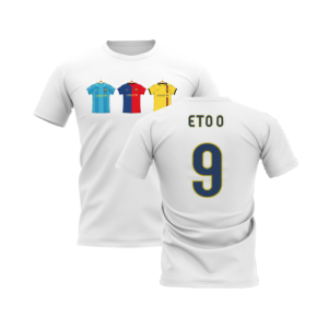 Barcelona 2008-2009 Retro Shirt T-shirt (White) (Eto O 9)
