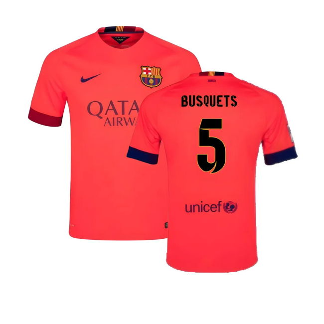 Barcelona 2014-15 Away Shirt ((Excellent) L) (Busquets 5)