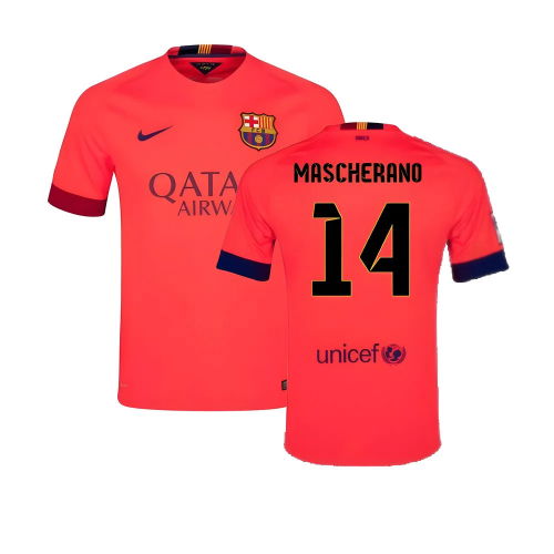 Barcelona 2014-15 Away Shirt ((Excellent) L) (Mascherano 14)