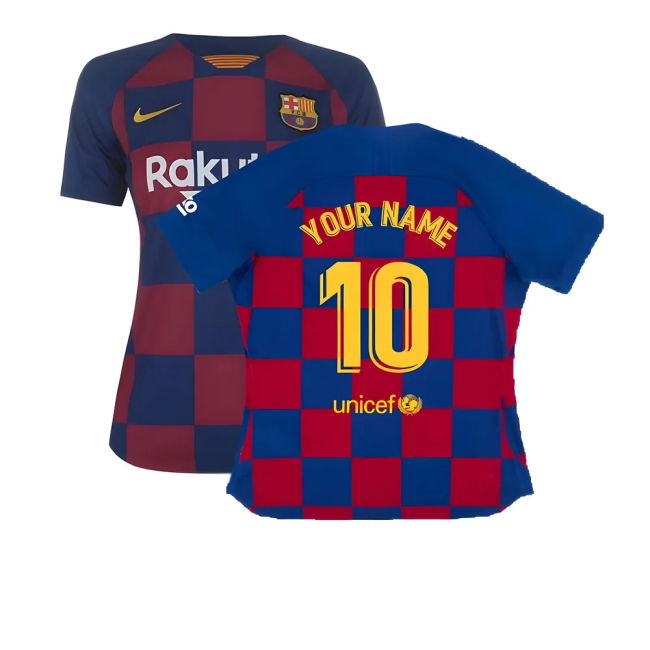 Barcelona 2019-20 Womens Home Shirt (Vaporkit) ((Excellent) S) (Your Name)