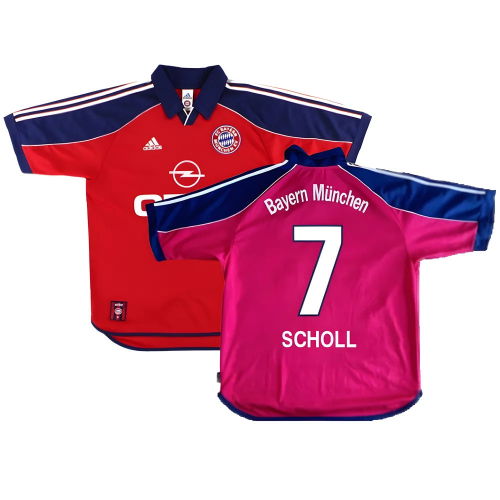 Bayern Munich 1999-01 Home Shirt ((Excellent) S) (Scholl 7)