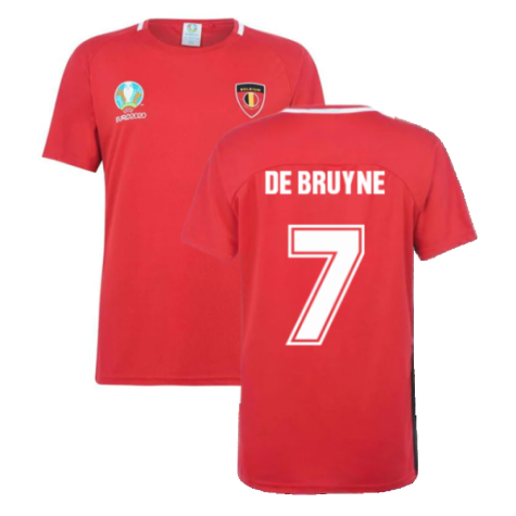 Belgium 2021 Polyester T-Shirt (Red) (DE BRUYNE 7)