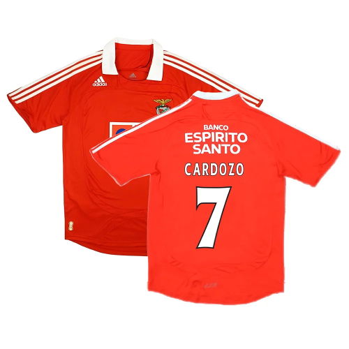 Benfica 2007-2008 Home Shirt ((Very Good) S) (Cardozo 7)