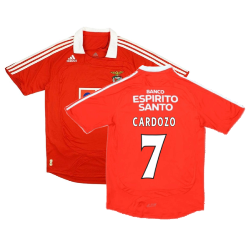 Benfica 2007-2008 Home Shirt ((Very Good) S) (Cardozo 7)