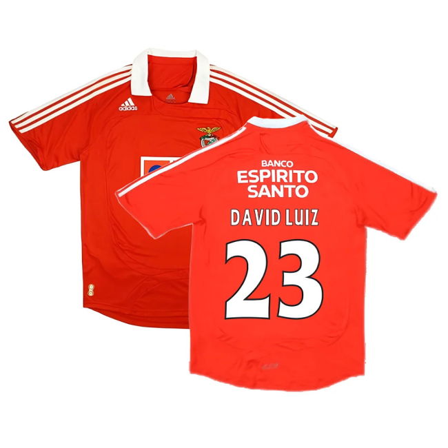 Benfica 2007-2008 Home Shirt ((Very Good) S) (David Luiz 23)