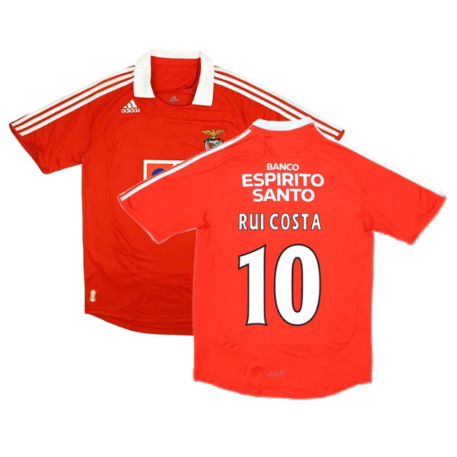 Benfica 2007-2008 Home Shirt ((Very Good) S) (RUI COSTA 10)