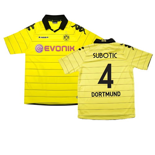 Borussia Dortmund 2010-11 Home Shirt ((Excellent) M) (Subotic 4)